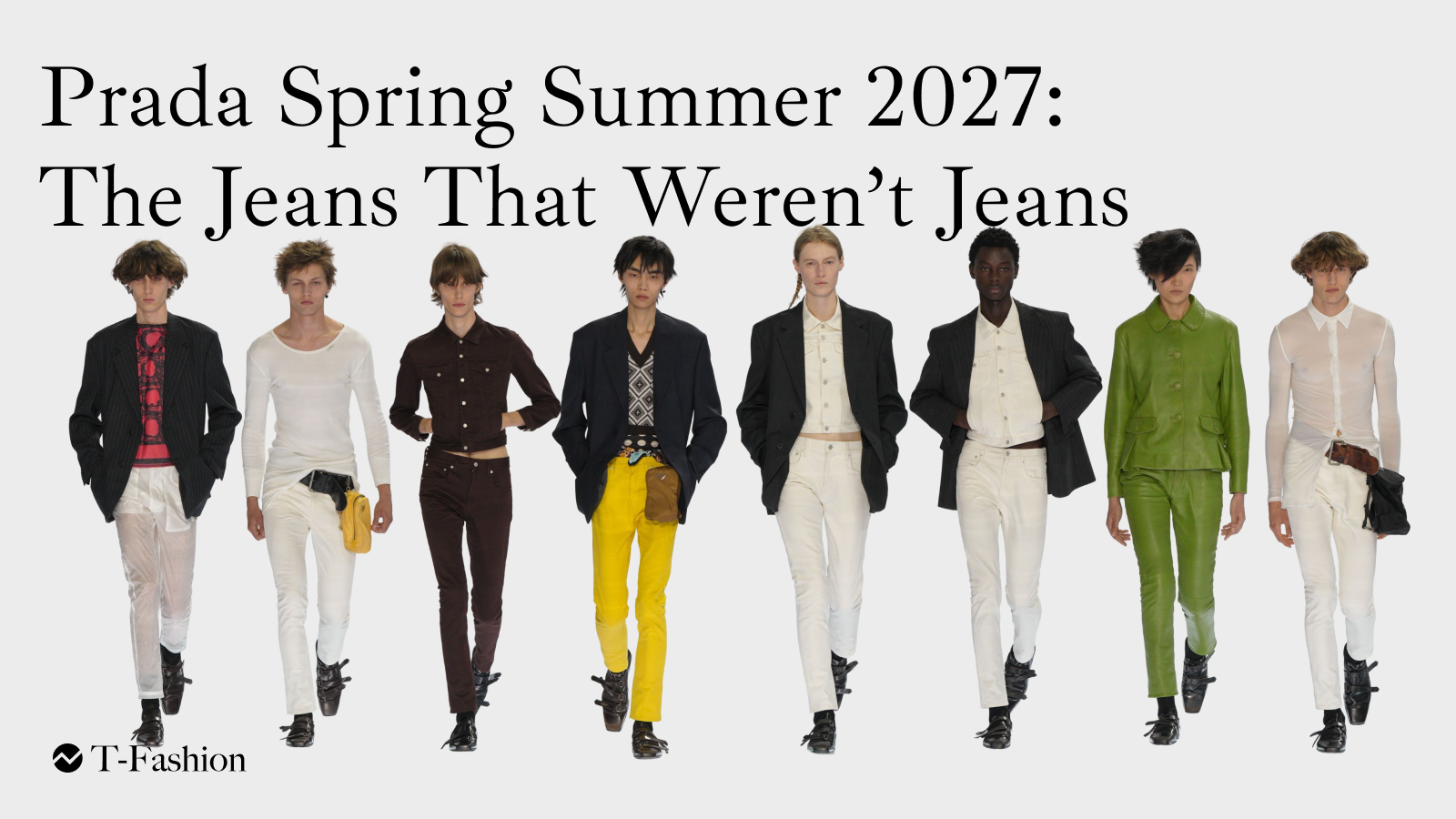 Featured image for Prada Spring Summer 2027 Menswear: The Jeans That Weren’t Jeans