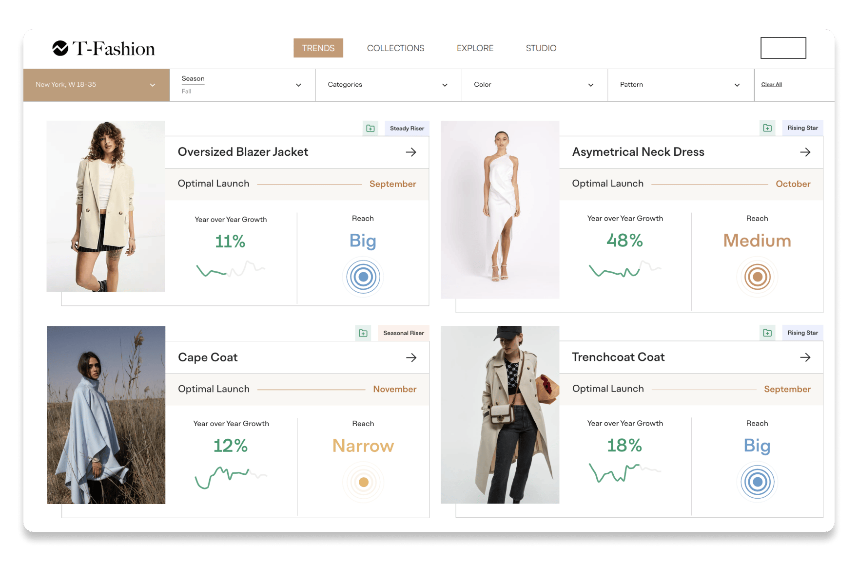 Fashion Analytics & Insights - Visual representation of T-Fashion's fashion technology solution