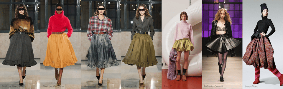 Voluminous skirts