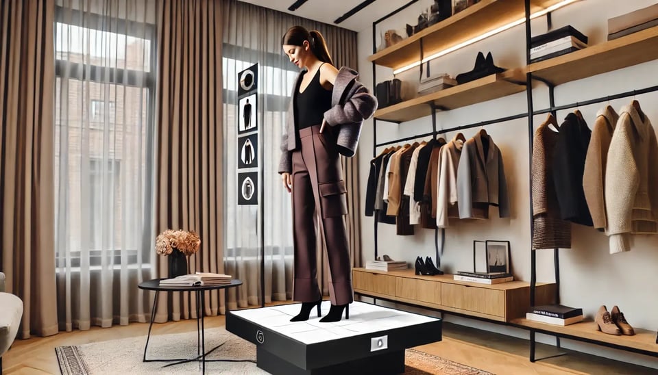 Virtual try-on feature using augmented reality for online shopping.