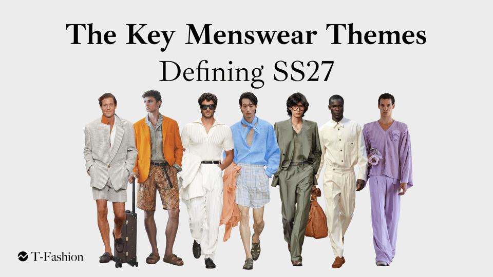 Featured image for Top 6 Spring Summer 2027 Menswear Themes Ranked by Growth