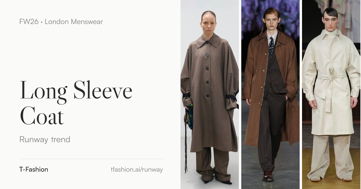 Long Sleeve Coat Menswear Trend, Fall 2026 · LFW | T-Fashion