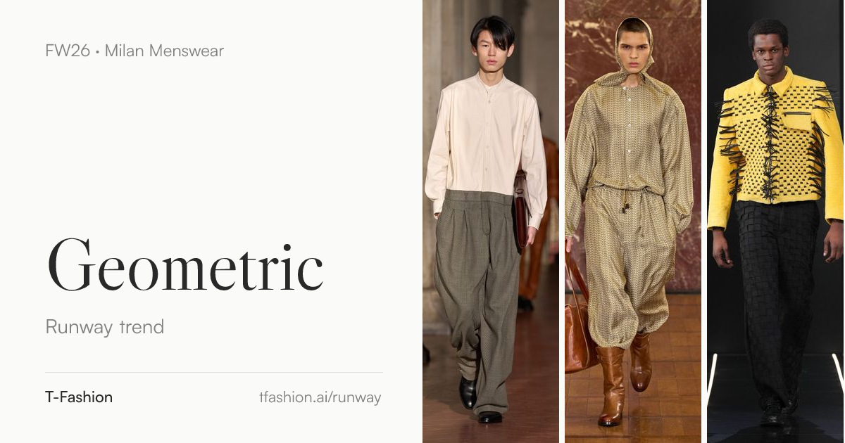 Geometric Trend, Fall 2026 · Milan Men's Fashion Week | T-Fashion