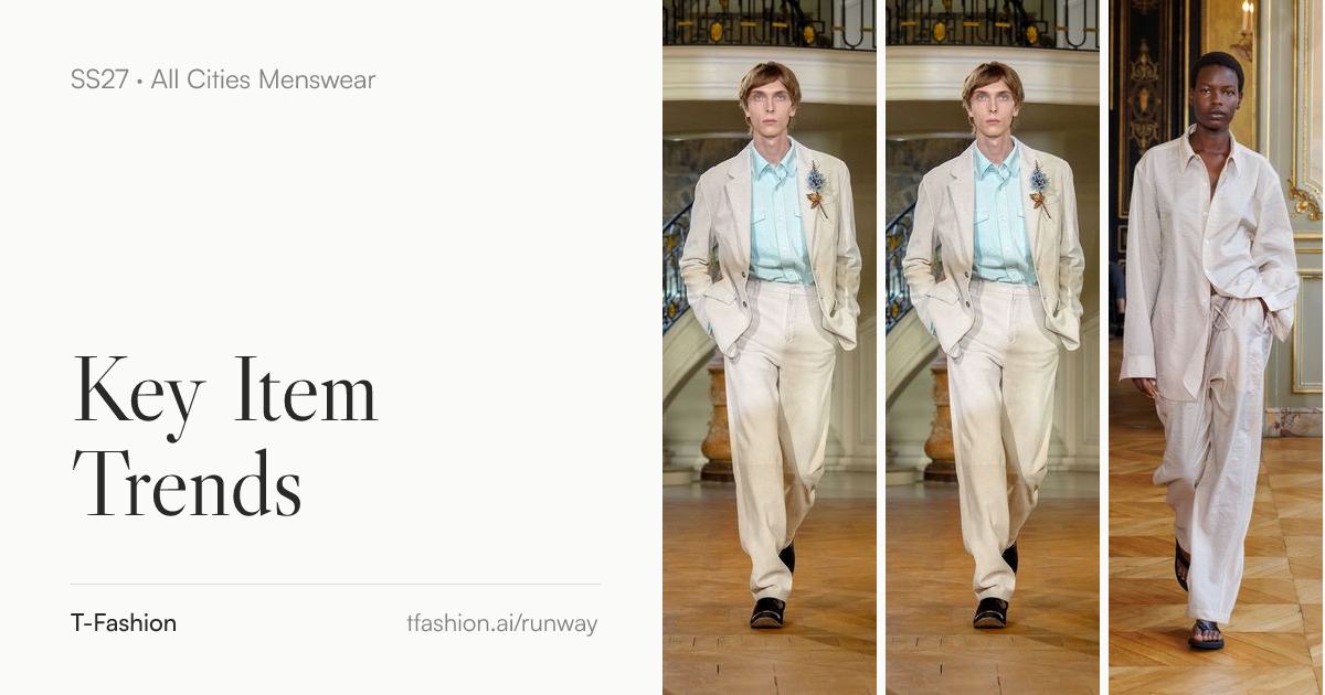 Clothes Reference Colored Spring 2027 Menswear Key Pieces from the Menswear Runways | T-Fashion